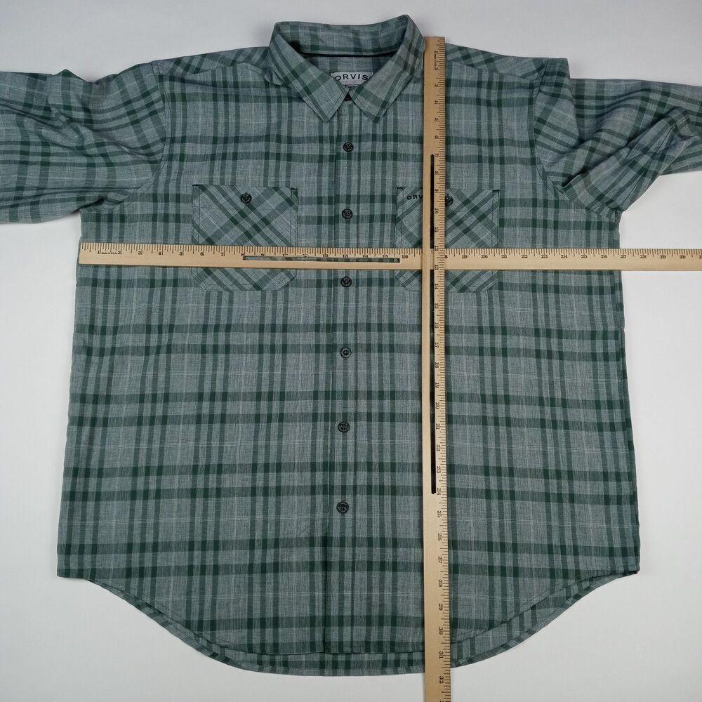 ORVIS Button Up Shirt Short Sleeve Plaid Men's Size 2XL Casual - Picture 6 of 10